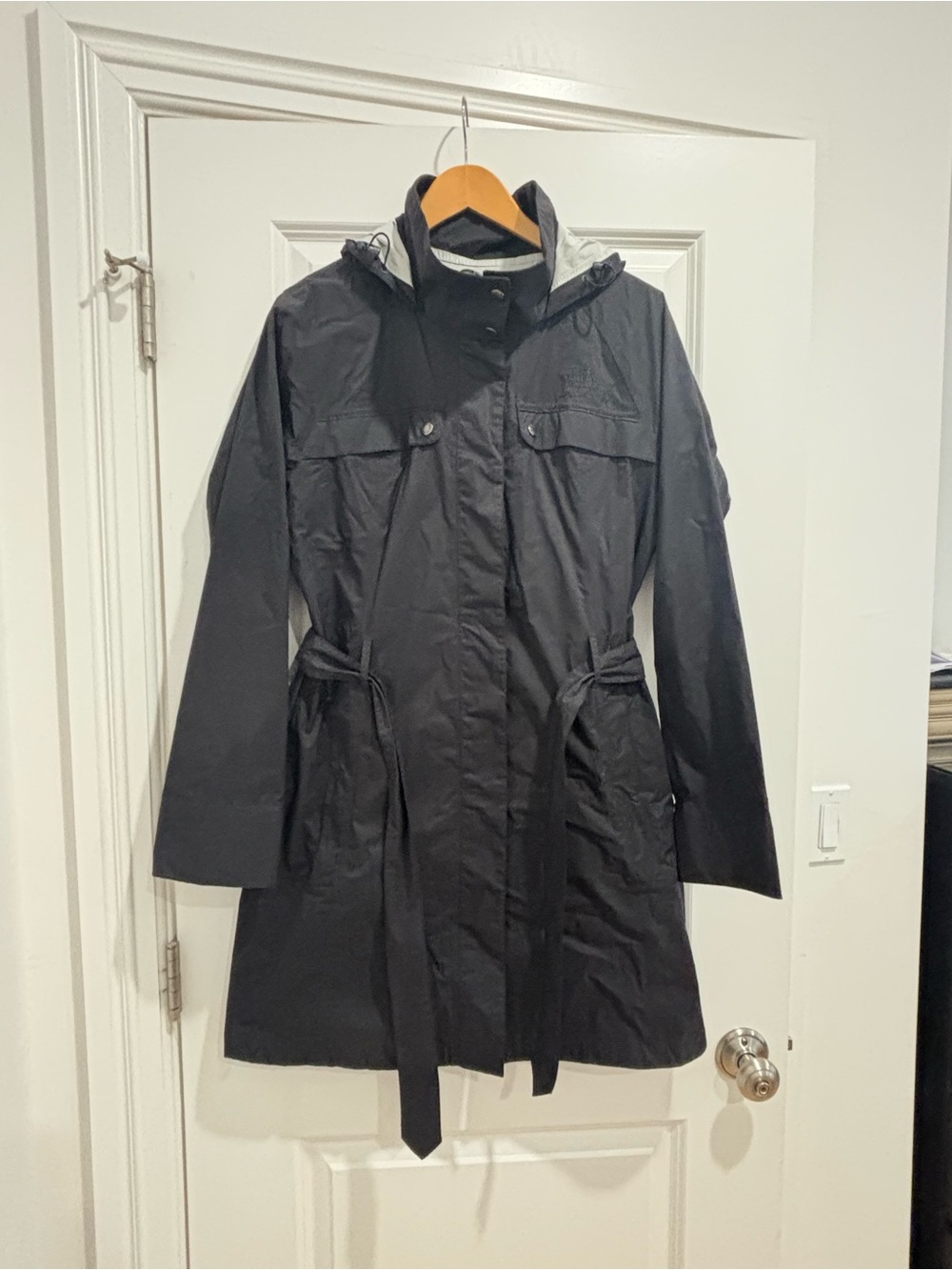 The North Face Black Stella Grace Trench Coat with Belt